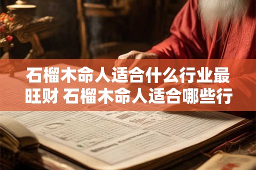石榴木命人适合什么行业最旺财 石榴木命人适合哪些行业发财 石榴木命人适合什么行业最旺财 石榴木命人适合哪些行业发财