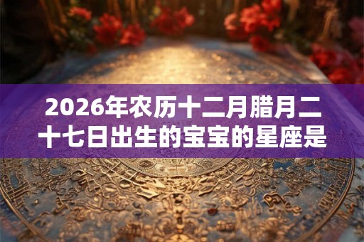 2026年农历十二月腊月二十七日出生的宝宝的星座是什么？