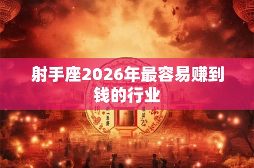 射手座2026年最容易赚到钱的行业