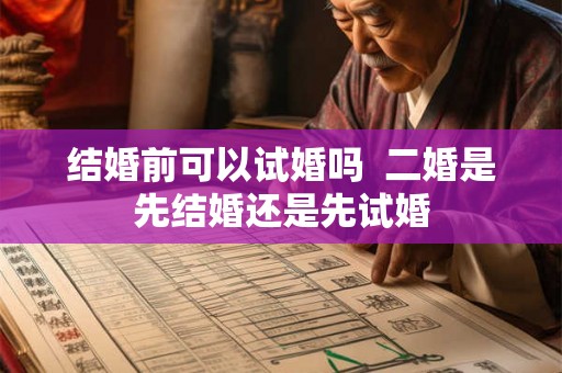 结婚前可以试婚吗  二婚是先结婚还是先试婚