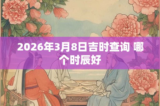 2026年3月8日吉时查询 哪个时辰好