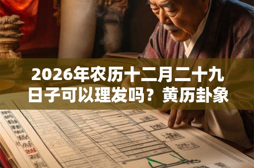 2026年农历十二月二十九日子可以理发吗？黄历卦象好吗？