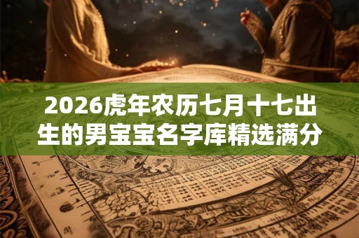 2026虎年农历七月十七出生的男宝宝名字库精选满分 2026虎年农历七月十七出生的男宝宝名字库精选满分