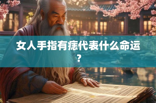 女人手指有痣代表什么命运？