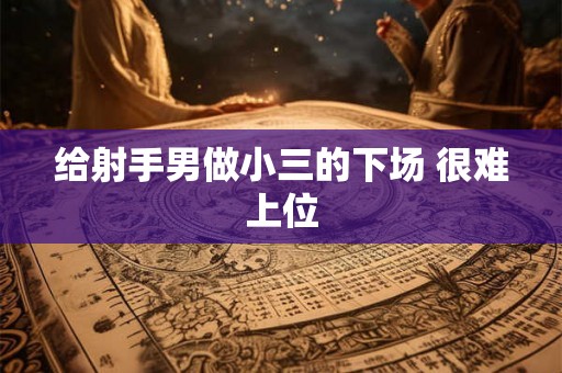给射手男做小三的下场 很难上位