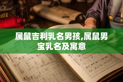 属鼠吉利乳名男孩,属鼠男宝乳名及寓意