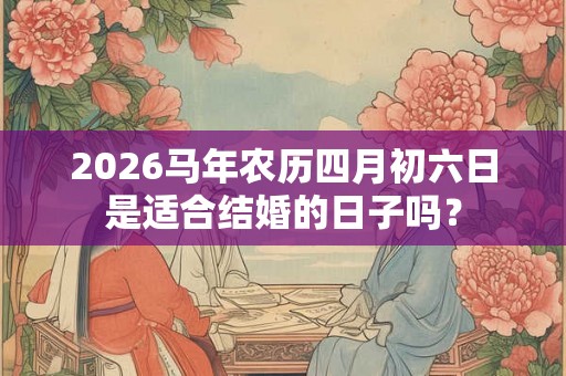 2026马年农历四月初六日是适合结婚的日子吗？