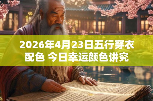 2026年4月23日五行穿衣配色 今日幸运颜色讲究