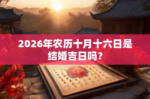 2026年农历十月十六日是结婚吉日吗？