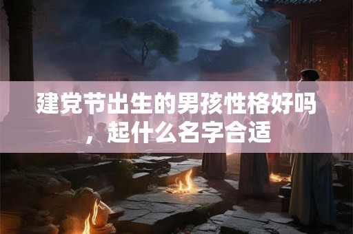 建党节出生的男孩性格好吗，起什么名字合适