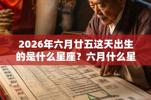 2026年六月廿五这天出生的是什么星座？六月什么星座的人