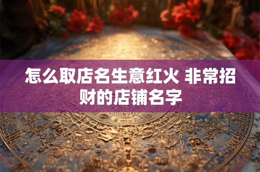 怎么取店名生意红火 非常招财的店铺名字
