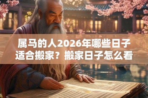 属马的人2026年哪些日子适合搬家？搬家日子怎么看？