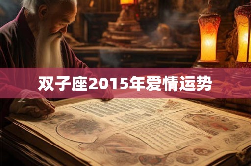 双子座2015年爱情运势