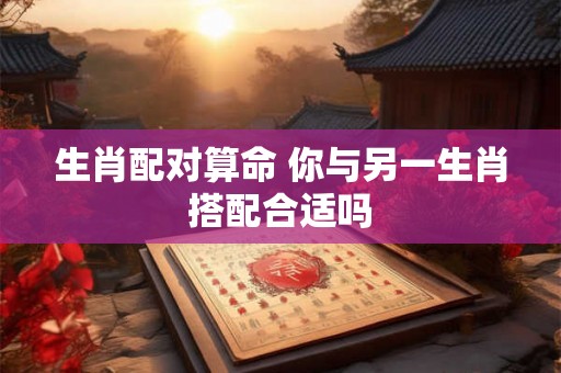 生肖配对算命 你与另一生肖搭配合适吗