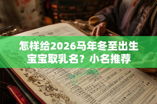 怎样给2026马年冬至出生宝宝取乳名？小名推荐