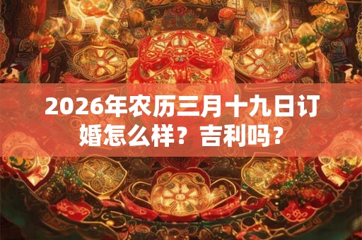 2026年农历三月十九日订婚怎么样？吉利吗？