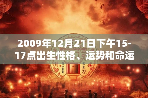 2009年12月21日下午15-17点出生性格、运势和命运