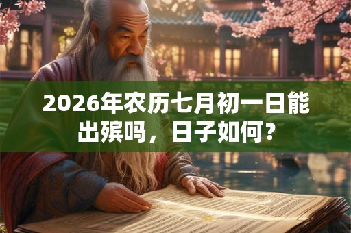2026年农历七月初一日能出殡吗，日子如何？