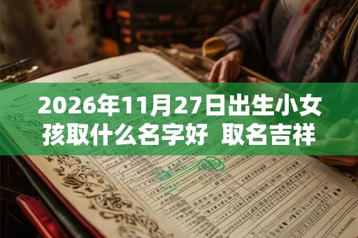 2026年11月27日出生小女孩取什么名字好  取名吉祥字