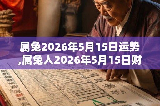 属兔2026年5月15日运势,属兔人2026年5月15日财运,生肖兔2026年5月15日运势 属兔2026年5月15日运势,属兔人2026年5月15日财运,生肖兔2026年5月15日运势