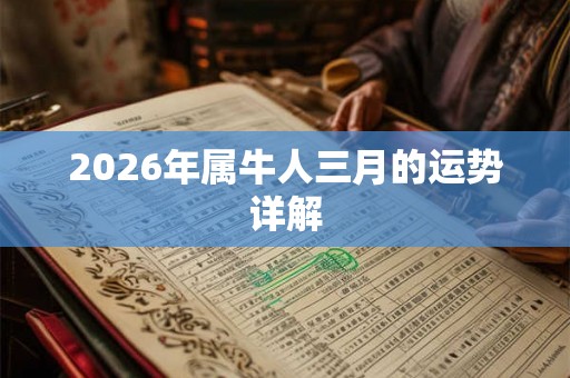 2026年属牛人三月的运势详解