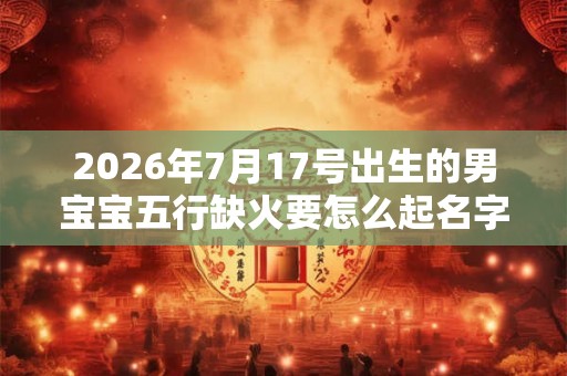 2026年7月17号出生的男宝宝五行缺火要怎么起名字
