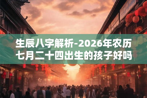 生辰八字解析-2026年农历七月二十四出生的孩子好吗 生辰八字解析-2026年农历七月二十四出生的孩子好吗