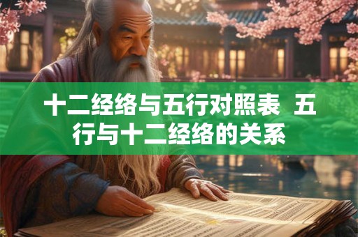 十二经络与五行对照表  五行与十二经络的关系