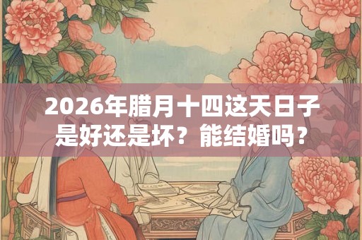 2026年腊月十四这天日子是好还是坏？能结婚吗？