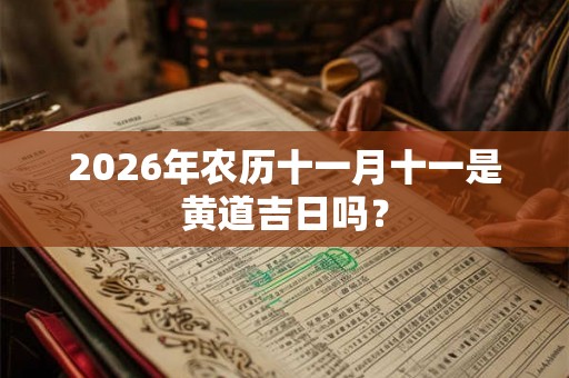 2026年农历十一月十一是黄道吉日吗？