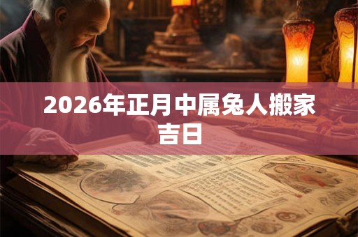 2026年正月中属兔人搬家吉日