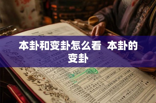 本卦和变卦怎么看 本卦的变卦 本卦和变卦怎么看 本卦的变卦
