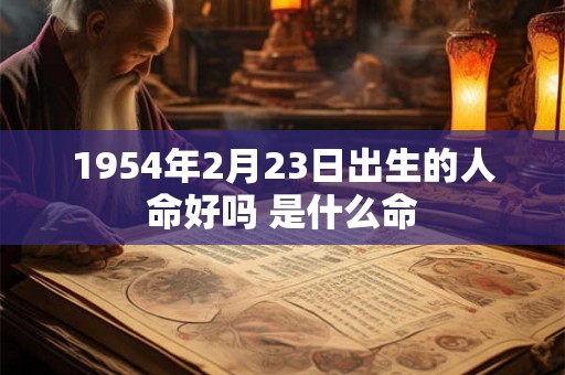 1954年2月23日出生的人命好吗 是什么命