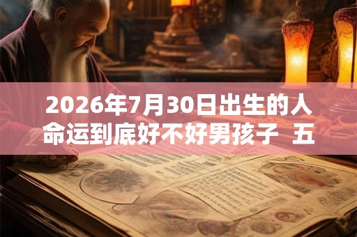 2026年7月30日出生的人命运到底好不好男孩子 五行运势详解 2026年7月30日出生的人命运到底好不好男孩子 五行运势详解