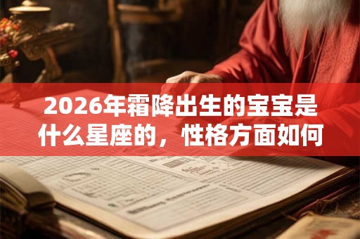 2026年霜降出生的宝宝是什么星座的,性格方面如何? 2026年霜降出生的宝宝是什么星座的,性格方面如何?