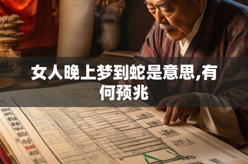 女人晚上梦到蛇是意思,有何预兆