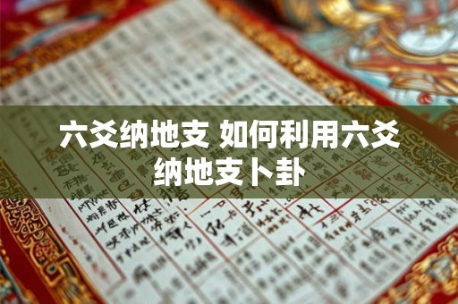 六爻纳地支 如何利用六爻纳地支卜卦