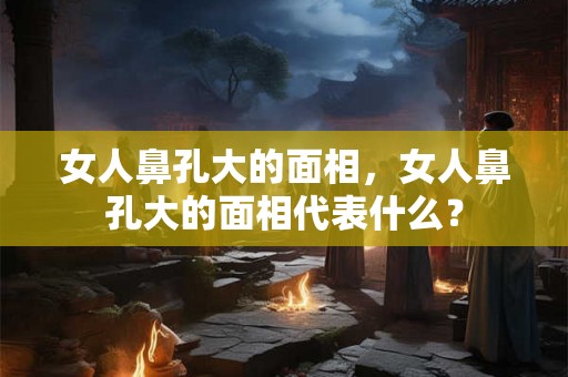 女人鼻孔大的面相，女人鼻孔大的面相代表什么？