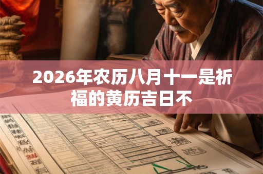 2026年农历八月十一是祈福的黄历吉日不