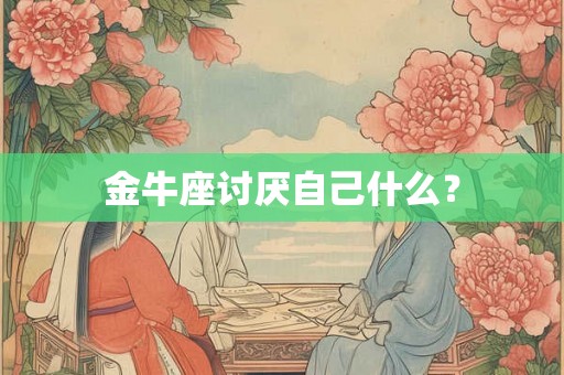 金牛座讨厌自己什么？