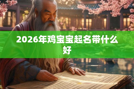 2026年鸡宝宝起名带什么好