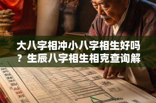 大八字相冲小八字相生好吗?生辰八字相生相克查询解析 大八字相冲小八字相生好吗?生辰八字相生相克查询解析