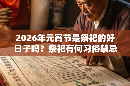 2026年元宵节是祭祀的好日子吗？祭祀有何习俗禁忌？