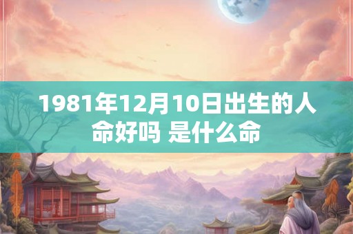 1981年12月10日出生的人命好吗 是什么命