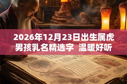 2026年12月23日出生属虎男孩乳名精选字  温暖好听的乳名
