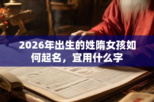 2026年出生的姓隋女孩如何起名，宜用什么字