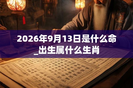 2026年9月13日是什么命_出生属什么生肖 2026年9月13日是什么命_出生属什么生肖