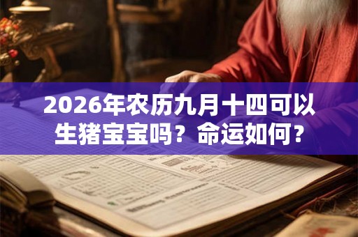 2026年农历九月十四可以生猪宝宝吗？命运如何？
