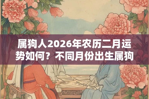 属狗人2026年农历二月运势如何？不同月份出生属狗人运势